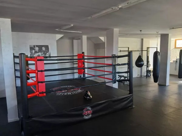 Helyszíni tok: A Pandawin Professional Boxing Ring stabil, edzőterem-kész teljesítményt nyújt